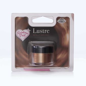 Picture of GOLD DARK LUSTRE DUST POWDER 3G food colour